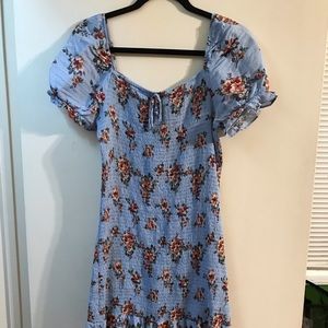Papaya Dress, blue, floral